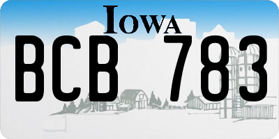IA license plate BCB783