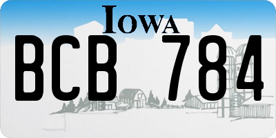 IA license plate BCB784