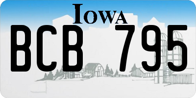 IA license plate BCB795