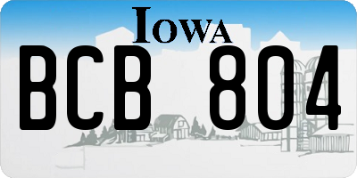 IA license plate BCB804
