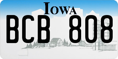 IA license plate BCB808