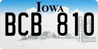 IA license plate BCB810