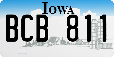 IA license plate BCB811