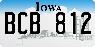 IA license plate BCB812