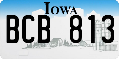 IA license plate BCB813