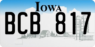 IA license plate BCB817