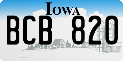 IA license plate BCB820