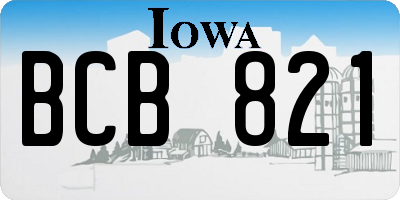 IA license plate BCB821