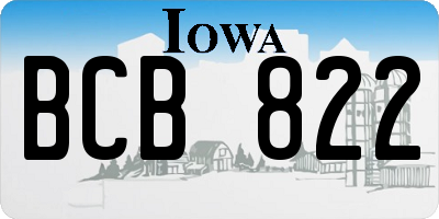 IA license plate BCB822