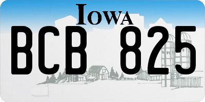 IA license plate BCB825