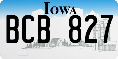 IA license plate BCB827