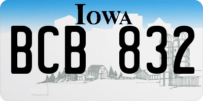 IA license plate BCB832