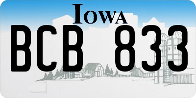 IA license plate BCB833