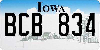 IA license plate BCB834