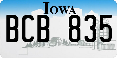 IA license plate BCB835