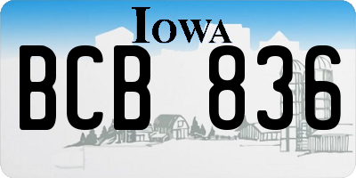 IA license plate BCB836