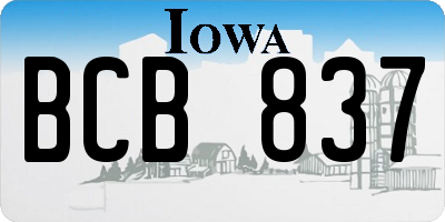 IA license plate BCB837