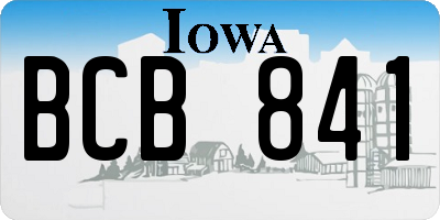IA license plate BCB841