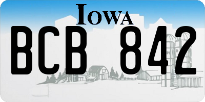 IA license plate BCB842