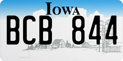 IA license plate BCB844