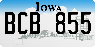 IA license plate BCB855