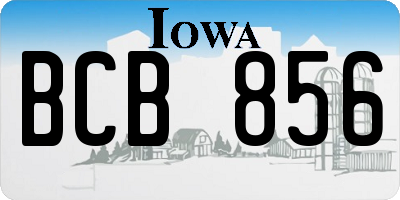 IA license plate BCB856
