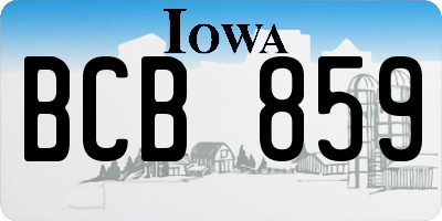 IA license plate BCB859