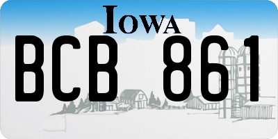 IA license plate BCB861
