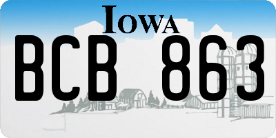 IA license plate BCB863