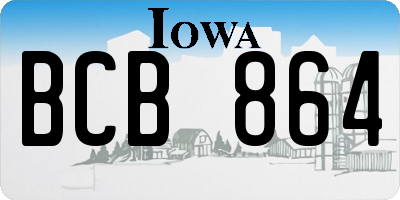 IA license plate BCB864