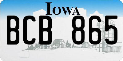 IA license plate BCB865