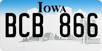 IA license plate BCB866