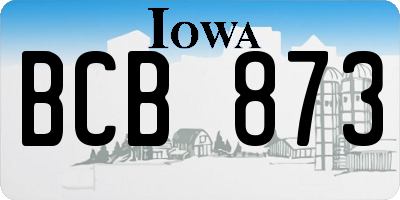 IA license plate BCB873