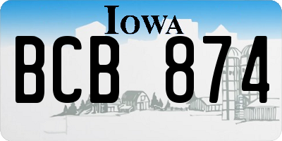 IA license plate BCB874