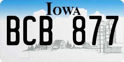 IA license plate BCB877