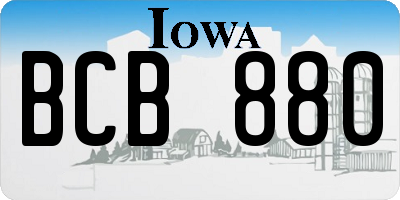 IA license plate BCB880