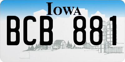 IA license plate BCB881