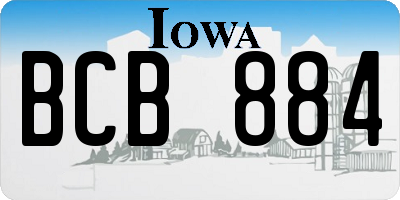 IA license plate BCB884