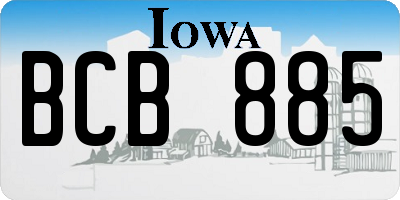 IA license plate BCB885