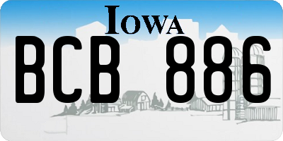 IA license plate BCB886