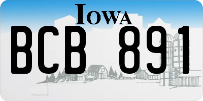 IA license plate BCB891