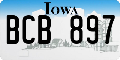 IA license plate BCB897