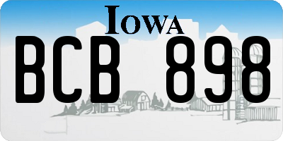 IA license plate BCB898