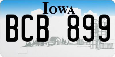 IA license plate BCB899