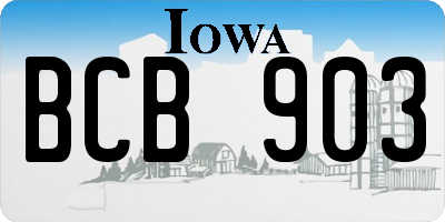 IA license plate BCB903