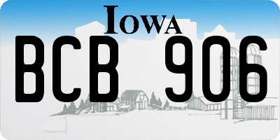 IA license plate BCB906