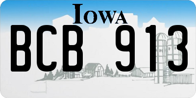 IA license plate BCB913