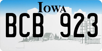 IA license plate BCB923