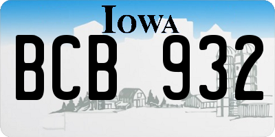 IA license plate BCB932