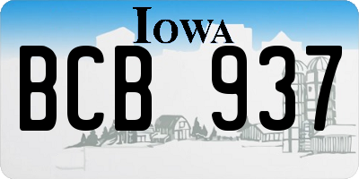 IA license plate BCB937